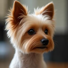 Artistically groomed dog showing breed-specific styling.
